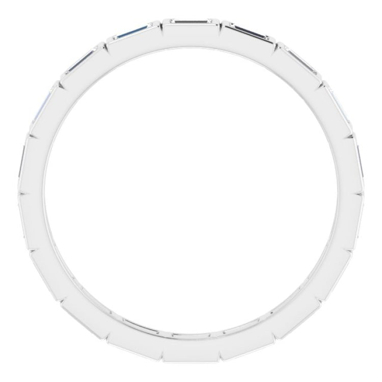 10K White Gold 1/2 CTW Natural Diamond Eternity Band Size 8