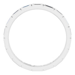 10K White Gold 1/2 CTW Natural Diamond Eternity Band Size 8