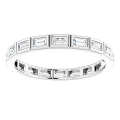 10K White Gold 1/2 CTW Natural Diamond Eternity Band Size 8