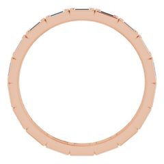 10K Rose Gold 1/2 CTW Natural Diamond Eternity Band Size 8.25