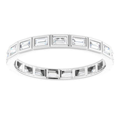10K White Gold 5/8 CTW Natural Diamond Eternity Band Size 8.5