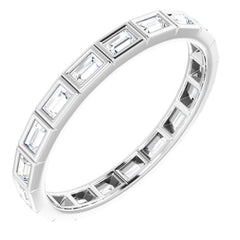 10K White Gold 5/8 CTW Natural Diamond Eternity Band Size 8.75