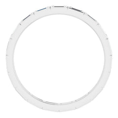 10K White Gold 5/8 CTW Natural Diamond Eternity Band Size 8.75