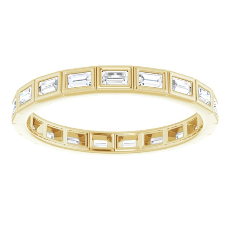 10K Yellow Gold 5/8 CTW Natural Diamond Eternity Band Size 8.75