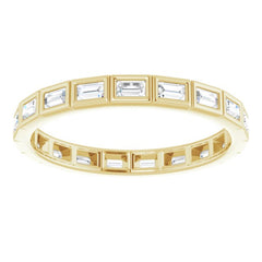 10K Yellow Gold 5/8 CTW Natural Diamond Eternity Band Size 8.75