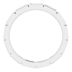 10K White Gold 3/8 CTW Natural Diamond Eternity Band Size 4.5