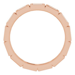 10K Rose Gold 3/8 CTW Natural Diamond Eternity Band Size 4.75