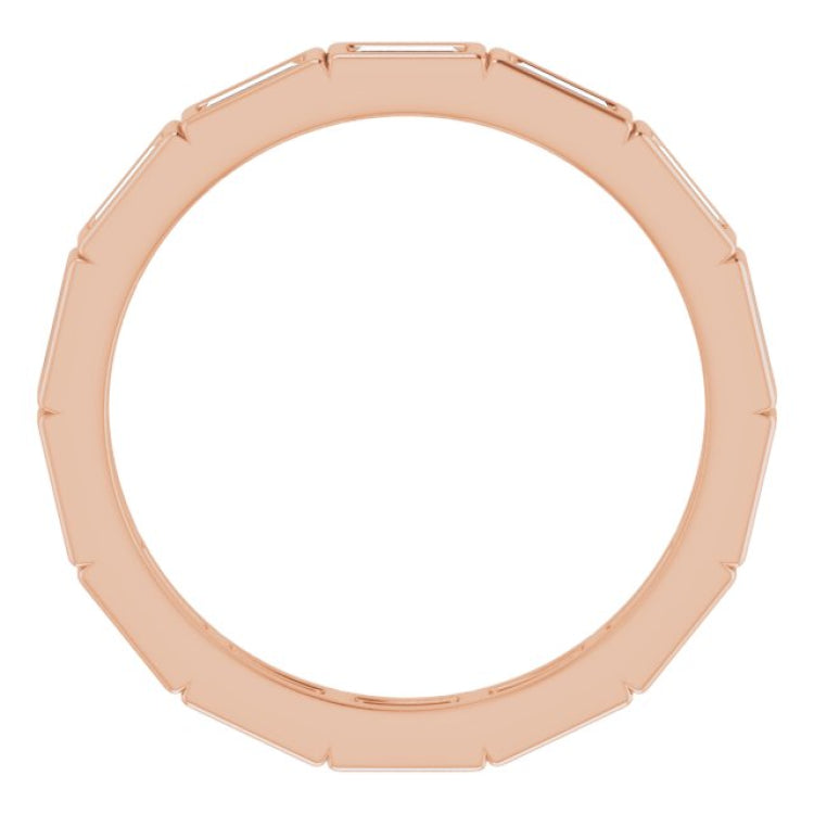 10K Rose Gold 3/8 CTW Natural Diamond Eternity Band Size 5