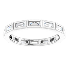 10K White Gold 3/8 CTW Natural Diamond Eternity Band Size 5