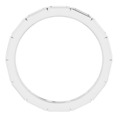 10K White Gold 3/8 CTW Natural Diamond Eternity Band Size 5.25