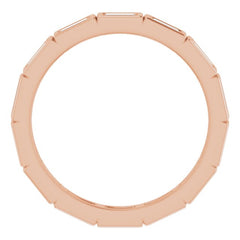 10K Rose Gold 3/8 CTW Natural Diamond Eternity Band Size 5.5