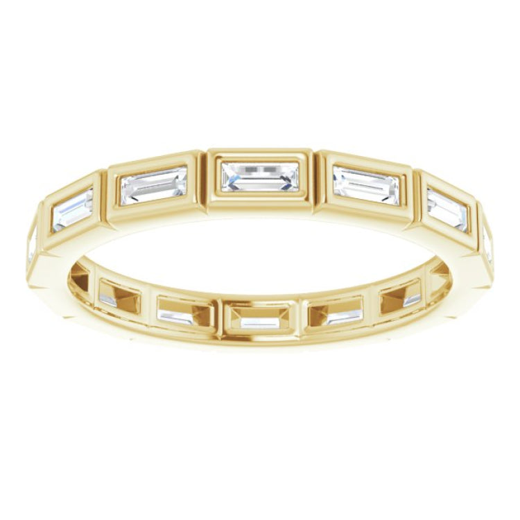 10K Yellow Gold 3/8 CTW Natural Diamond Eternity Band Size 5.75
