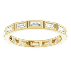 10K Yellow Gold 3/8 CTW Natural Diamond Eternity Band Size 6