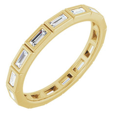 10K Yellow Gold 1/2 CTW Natural Diamond Eternity Band Size 7