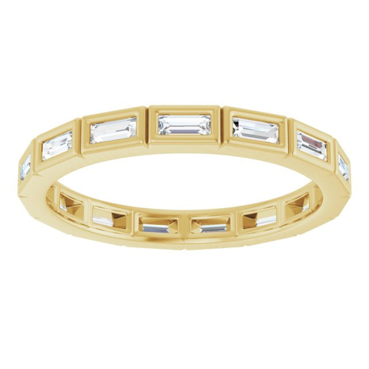10K Yellow Gold 1/2 CTW Natural Diamond Eternity Band Size 7