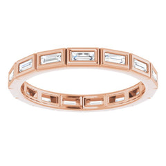 10K Rose Gold 1/2 CTW Natural Diamond Eternity Band Size 7.25