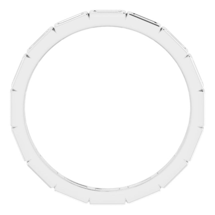 10K White Gold 1/2 CTW Natural Diamond Eternity Band Size 9