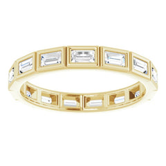 10K Yellow Gold 9/10 CTW Natural Diamond Eternity Band Size 7.25