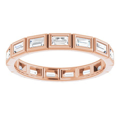 10K Rose Gold 9/10 CTW Natural Diamond Eternity Band Size 8