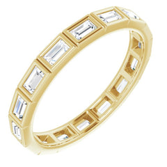 10K Yellow Gold 1 CTW Natural Diamond Eternity Band Size 8.75