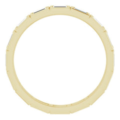 10K Yellow Gold 1 CTW Natural Diamond Eternity Band Size 8.75