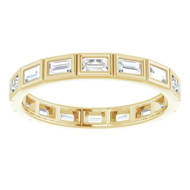 10K Yellow Gold 1 CTW Natural Diamond Eternity Band Size 8.75