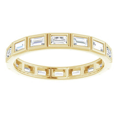 10K Yellow Gold 1 CTW Natural Diamond Eternity Band Size 8.75