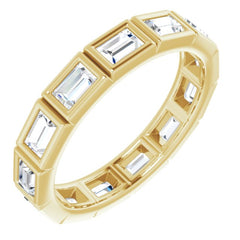 10K Yellow Gold 7/8 CTW Natural Diamond Eternity Band Size 4.5