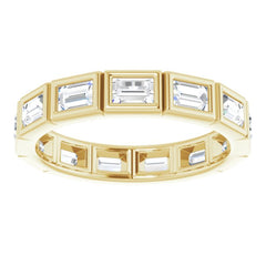 10K Yellow Gold 7/8 CTW Natural Diamond Eternity Band Size 4.5
