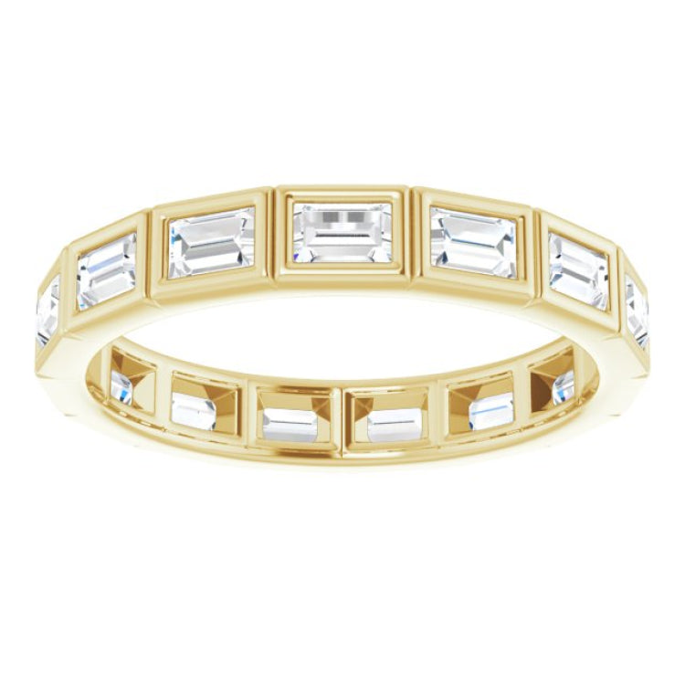 10K Yellow Gold 1 CTW Natural Diamond Eternity Band Size 6.75