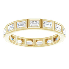 10K Yellow Gold 1 CTW Natural Diamond Eternity Band Size 6.75