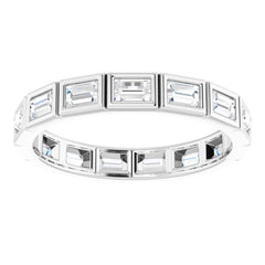 10K White Gold 1 CTW Natural Diamond Eternity Band Size 7.5