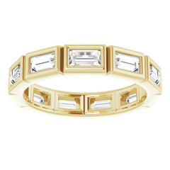 10K Yellow Gold 9/10 CTW Natural Diamond Eternity Band Size 4.25