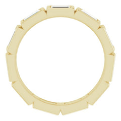 10K Yellow Gold 9/10 CTW Natural Diamond Eternity Band Size 4.5