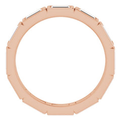 10K Rose Gold 1 CTW Natural Diamond Eternity Band Size 5.25