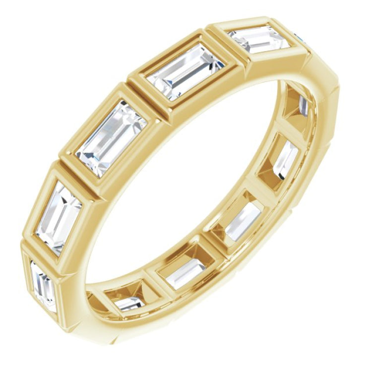 10K Yellow Gold 1 CTW Natural Diamond Eternity Band Size 5.25