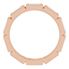 10K Rose Gold 1 CTW Natural Diamond Eternity Band Size 5.25