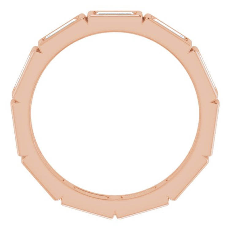 10K Rose Gold 1 1/8 CTW Natural Diamond Eternity Band Size 6