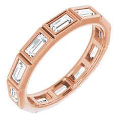 10K Rose Gold 1 1/5 CTW Natural Diamond Eternity Band Size 8