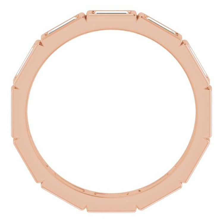 10K Rose Gold 1 1/5 CTW Natural Diamond Eternity Band Size 8