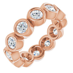 10K Rose Gold 2 3/4 CTW Natural Diamond Eternity Band Size 9