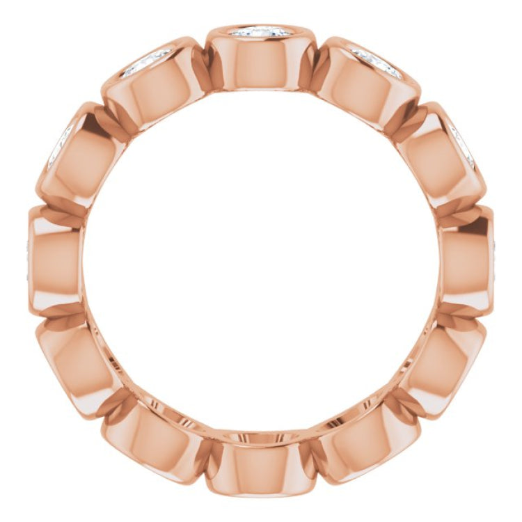 10K Rose Gold 2 3/4 CTW Natural Diamond Eternity Band Size 9