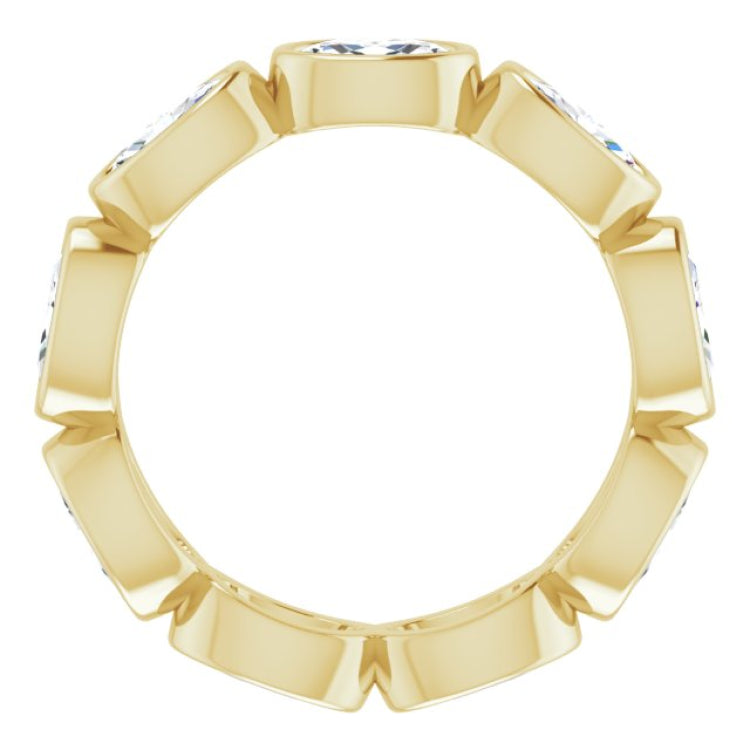 10K Yellow Gold 2 1/3 CTW Natural Diamond Eternity Band Size 4.5