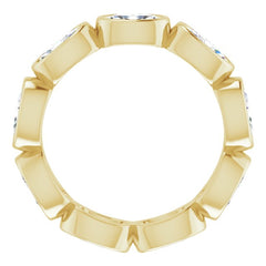 10K Yellow Gold 2 1/3 CTW Natural Diamond Eternity Band Size 4.5