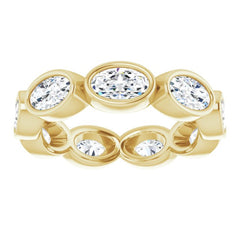 10K Yellow Gold 2 1/3 CTW Natural Diamond Eternity Band Size 4.5