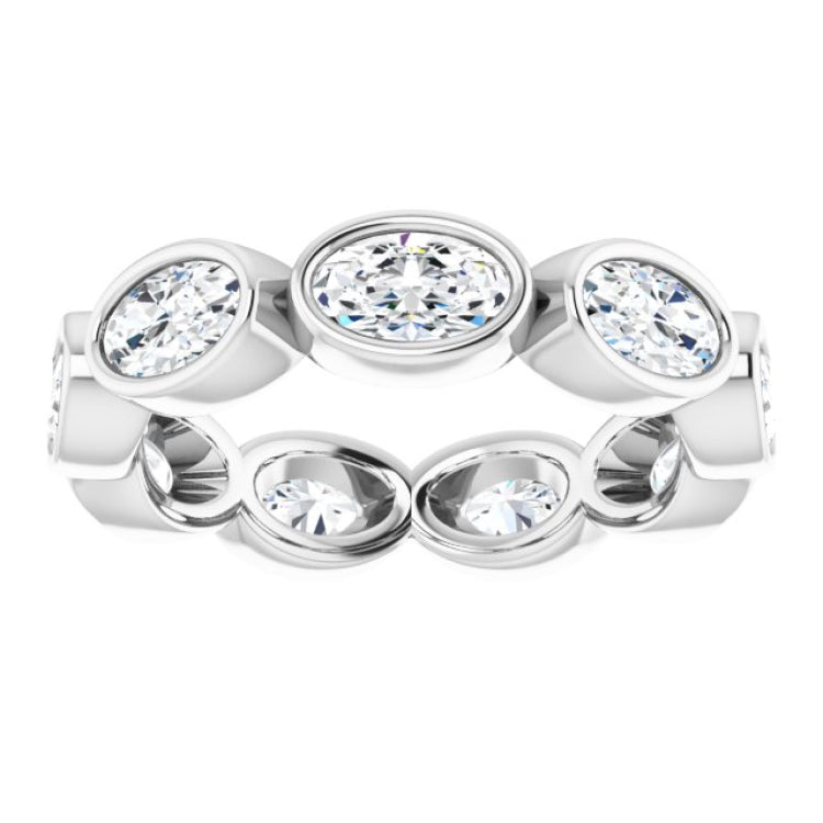 10K White Gold 2 1/3 CTW Natural Diamond Eternity Band Size 4.75