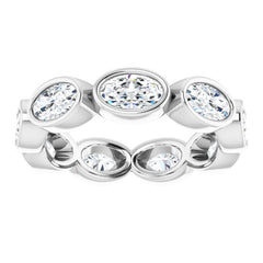 10K White Gold 2 1/3 CTW Natural Diamond Eternity Band Size 4.75