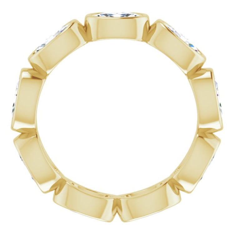 10K Yellow Gold 2 1/3 CTW Natural Diamond Eternity Band Size 4.75