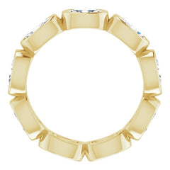 10K Yellow Gold 2 1/3 CTW Natural Diamond Eternity Band Size 4.75