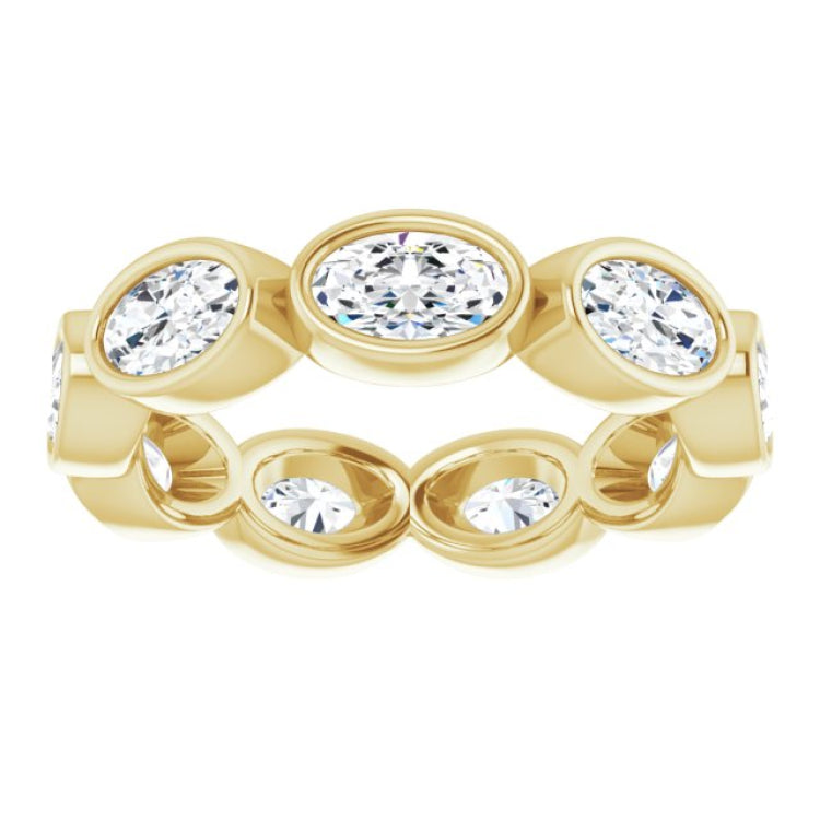 10K Yellow Gold 2 1/3 CTW Natural Diamond Eternity Band Size 4.75